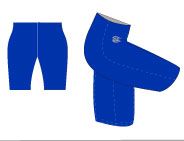 Korte roeibroek-cobalt blue-Extra Large